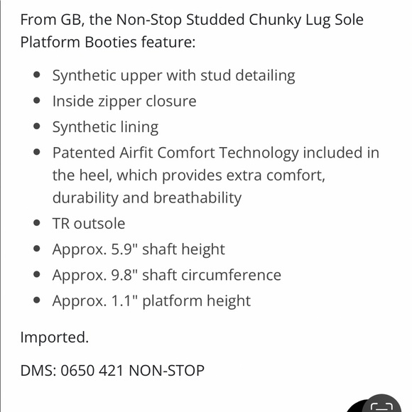 NIB Gianni Bini Non-Stop Studded Chunky Lug Sole
Platform Booties, 6.5 - Picture 6 of 6